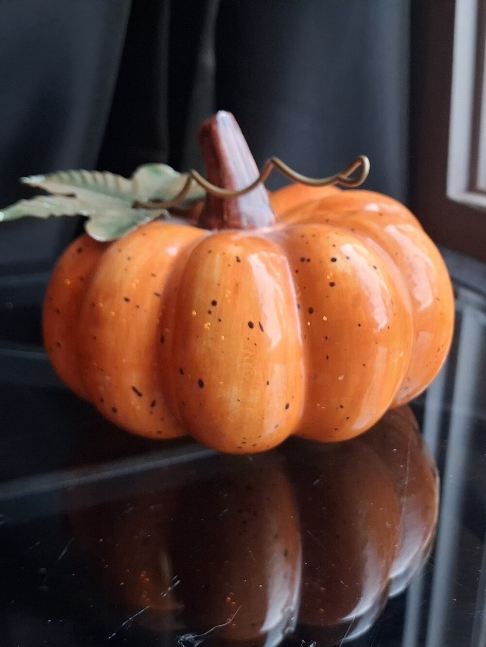 Vintage Large Ceramic Pumpkin Pair - Picture 9 of 10